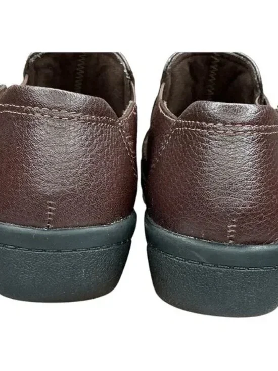 Clarks Collection Brown Leather Slip-On Comfort Loafers Women’s Size 6M - Picture 10 of 11